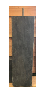 Natuursteen poer zonder facetrand | incl. RVS M16 draadeind