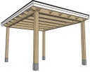 Foligno Eiken veranda 400 cm breed