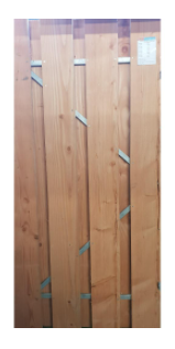 Tuinpoort Douglas ruw op staalframe | incl. hengen en RVS dag/nachtslot