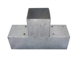 Hoekverbinding T-model voor 3 palen 90x90x2mm vuurverzinkt incl. schroeven