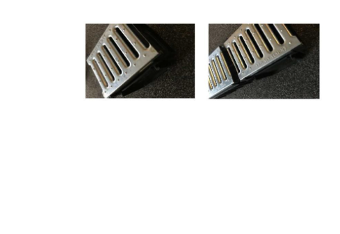 Hoekstuk + gegalvaniseerd sleufrooster