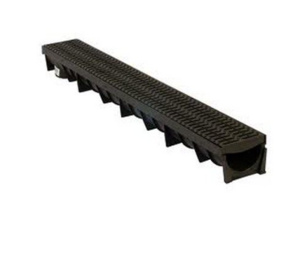 Actiegoot afvoergoot PE zwart prijs per doos (set á 3 stuks)