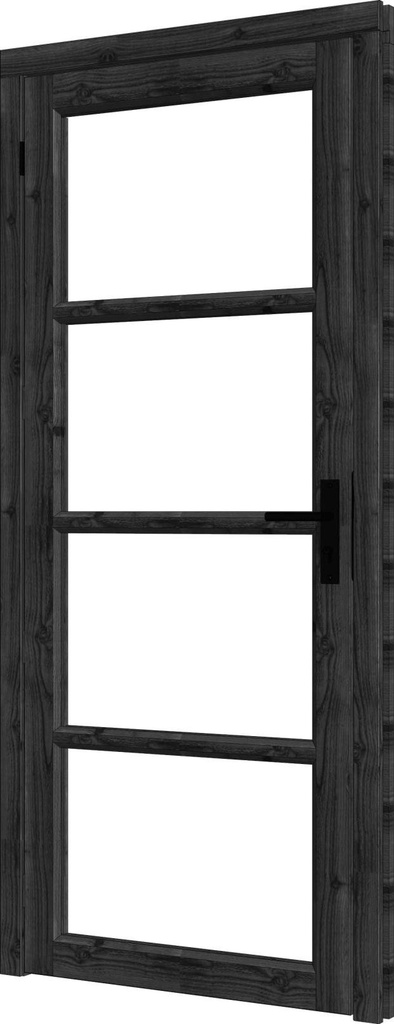 Steel Look deur enkel met kozijn Douglas | dubbel glas | incl. hang- en sluitwerk