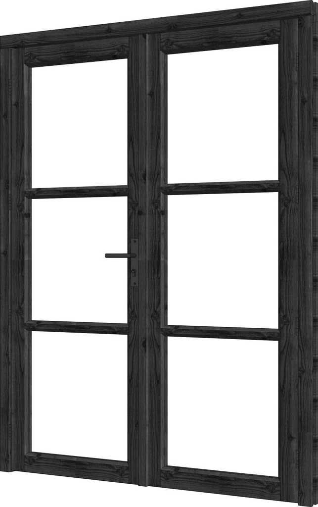Steel Look deur dubbel met kozijn Douglas | dubbel glas | incl. hang- en sluitwerk