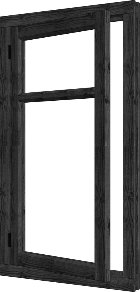 Steel Look vleugelraam enkel Douglas | dubbel glas | incl. hang- en sluitwerk