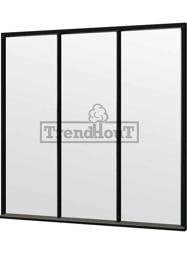 Steel Look raam | gelaagd dubbel glas | incl. bevestigingsmaterialen