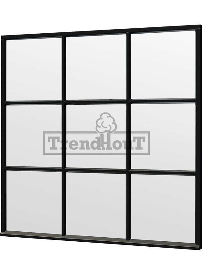 Steel Look raam | gelaagd dubbel glas | incl. bevestigingsmaterialen