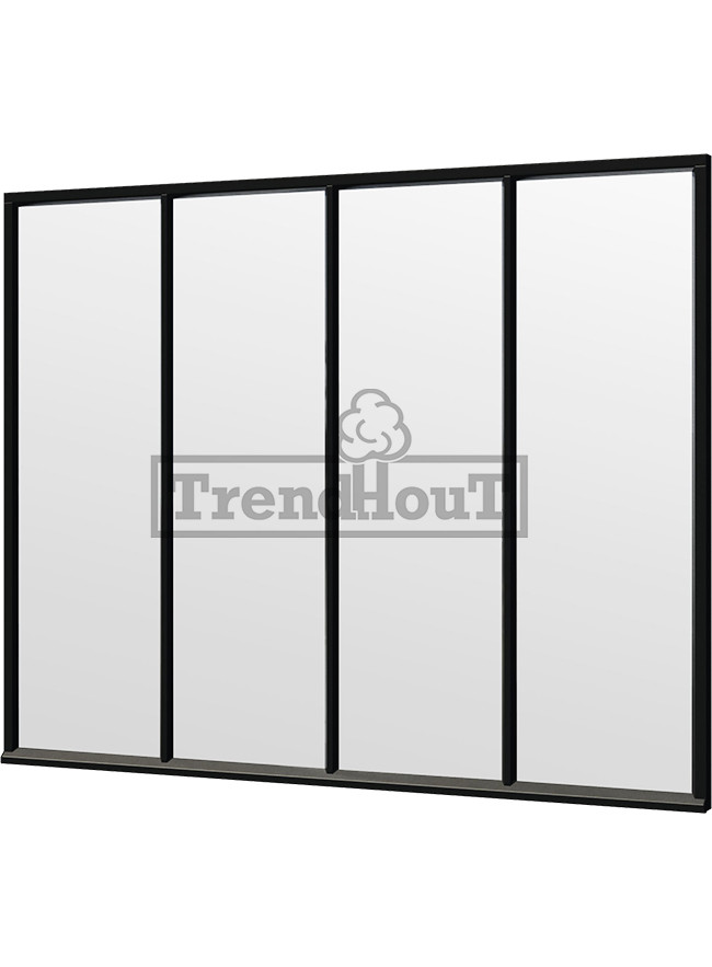 Steel Look raam | gelaagd dubbel glas | incl. bevestigingsmaterialen
