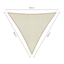 Schaduwdoek driehoek waterdoorlatend