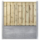 Geïmpregneerd | hout en beton | wit/grijs | dubbel | rotsmotief | incl. plaatsing