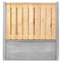 Douglas | hout en beton | wit/grijs | dubbel | rotsmotief | incl. plaatsing