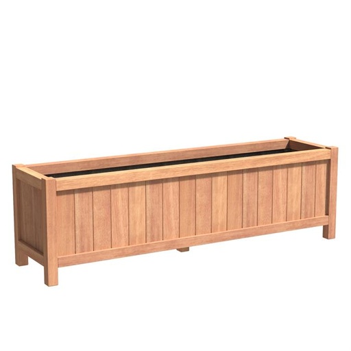 Hardhout Bloembak Rechthoek met poten