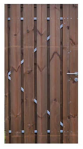 Tuinpoort Nobifix op staalframe | incl. hengen en RVS dag/nachtslot