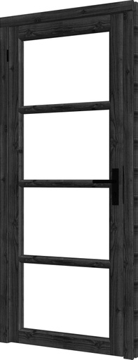 Steel Look deur enkel met kozijn Douglas | dubbel glas | incl. hang- en sluitwerk