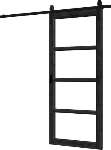 [TH.54.0427] Steel Look schuifdeur enkel Douglas | dubbel glas | incl. hang- en sluitwerk