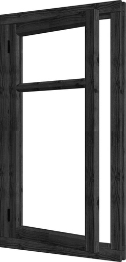 Steel Look vleugelraam enkel Douglas | dubbel glas | incl. hang- en sluitwerk