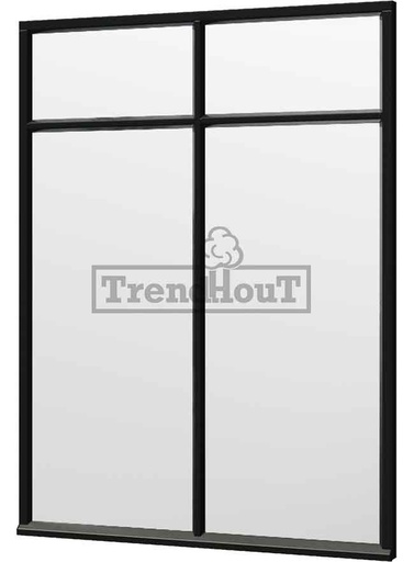 [TH. 52.0831] Steel Look raam | gelaagd dubbel glas | incl. bevestigingsmaterialen