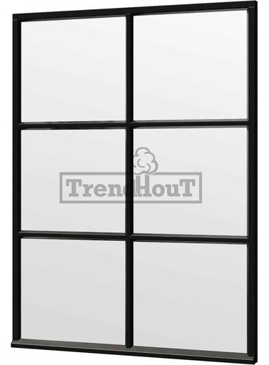 [TH. 52.0832] Steel Look raam | gelaagd dubbel glas | incl. bevestigingsmaterialen
