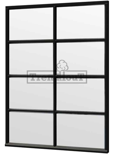 [TH. 52.0833] Steel Look raam | gelaagd dubbel glas | incl. bevestigingsmaterialen