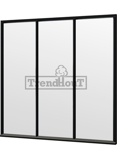 [TH. 52.0842] Steel Look raam | gelaagd dubbel glas | incl. bevestigingsmaterialen