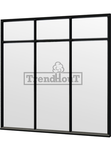 [TH. 52.0843] Steel Look raam | gelaagd dubbel glas | incl. bevestigingsmaterialen