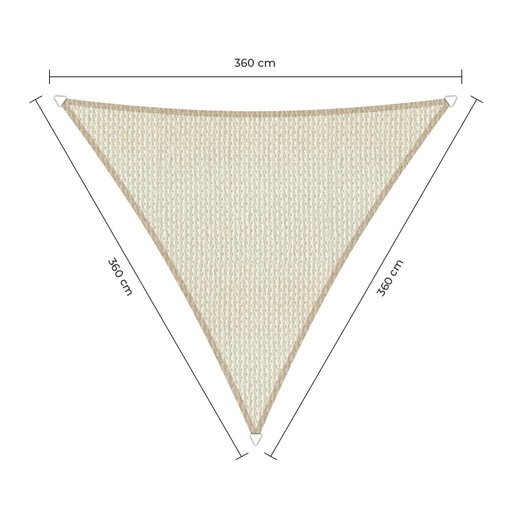 Schaduwdoek driehoek waterdoorlatend