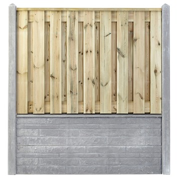 Geïmpregneerd | hout en beton | wit/grijs | dubbel | rotsmotief | incl. plaatsing