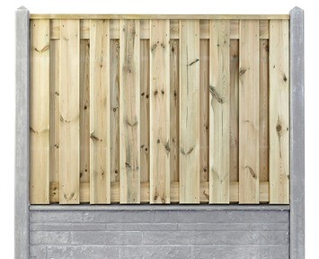 Geïmpregneerd | hout en beton | wit/grijs | enkel | rotsmotief | incl. plaatsing