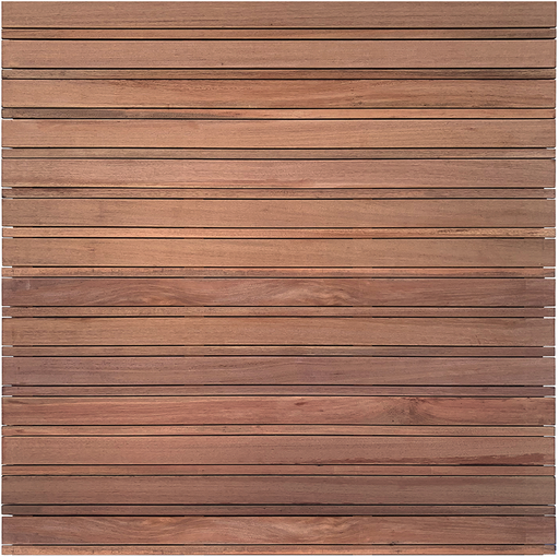 [FC.2494] Modern tuinscherm | mix breedte latten | Keruing hardhout geschaafd