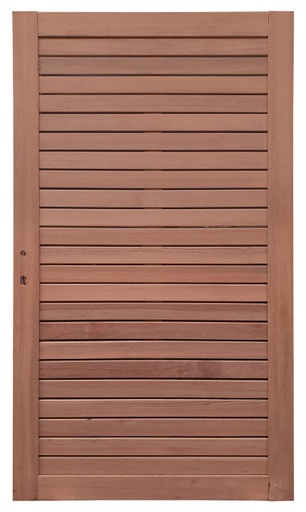 [FC.2250] Modern tuinpoort Rhombus | 13x65mm latten | Keruing hardhout geschaafd