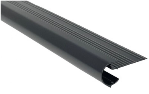 [ALUN.409-9005] Daktrim kraal | gemoffeld RAL 9005 mat | 25x50x2500mm