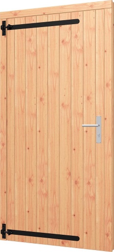 [ZTM.21012022.1] Opgeklampte deur enkel | onbehandeld douglas | inclusief beslagset zwart