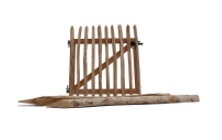 [JVR. KASPO100] Poort kastanjehout | breedte: 100cm | incl. 2 poortpalen